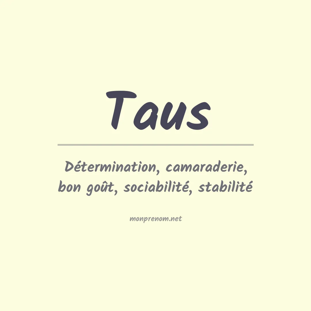 Prénom Taus