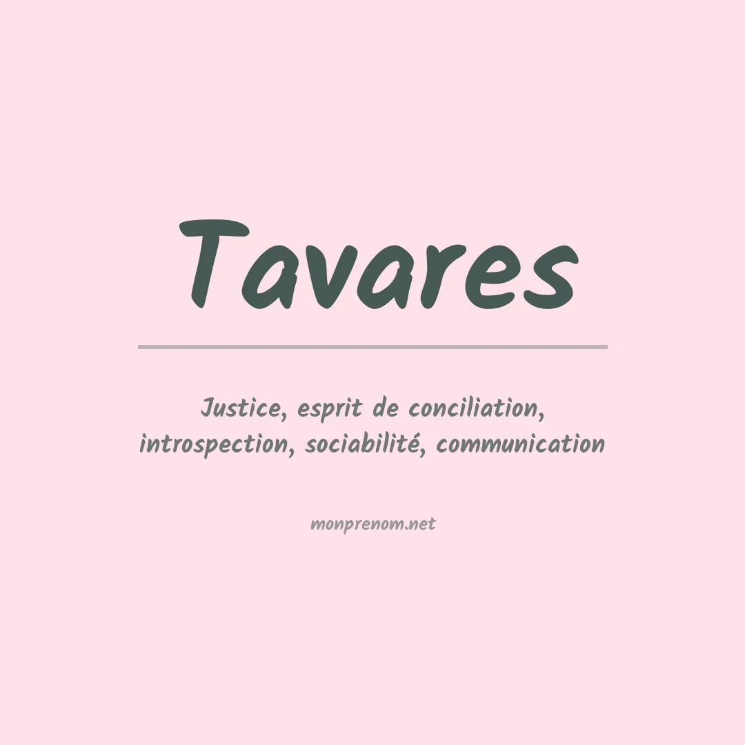 Prénom Tavares
