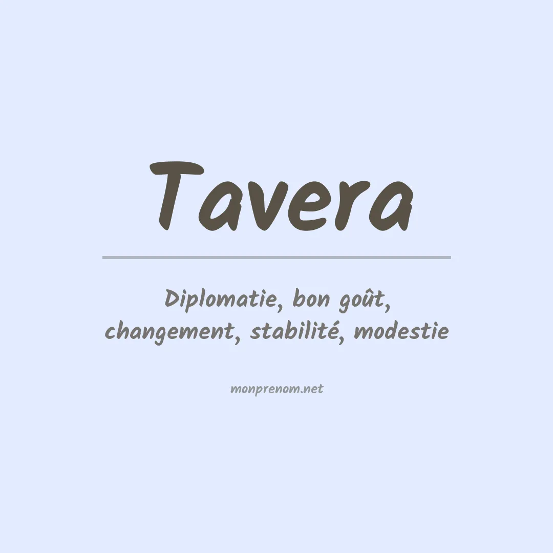 Prénom Tavera