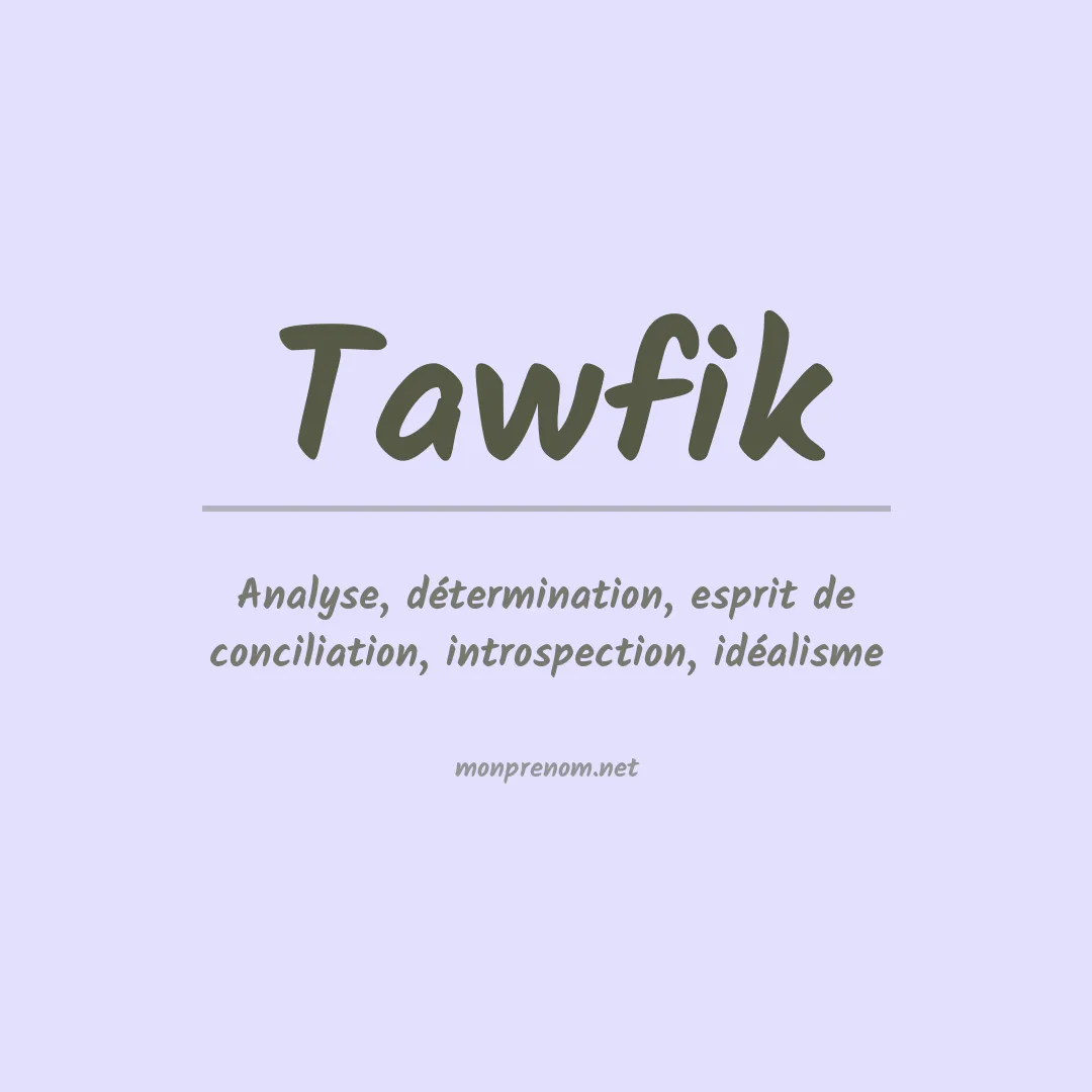 Prénom Tawfik