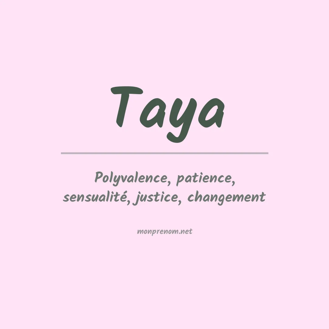 Signification du prénom Taya