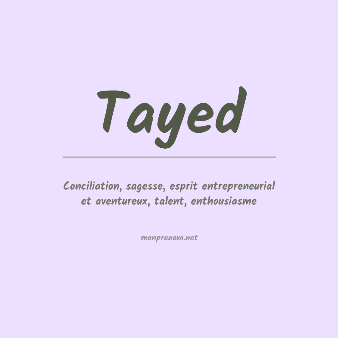 Prénom Tayed