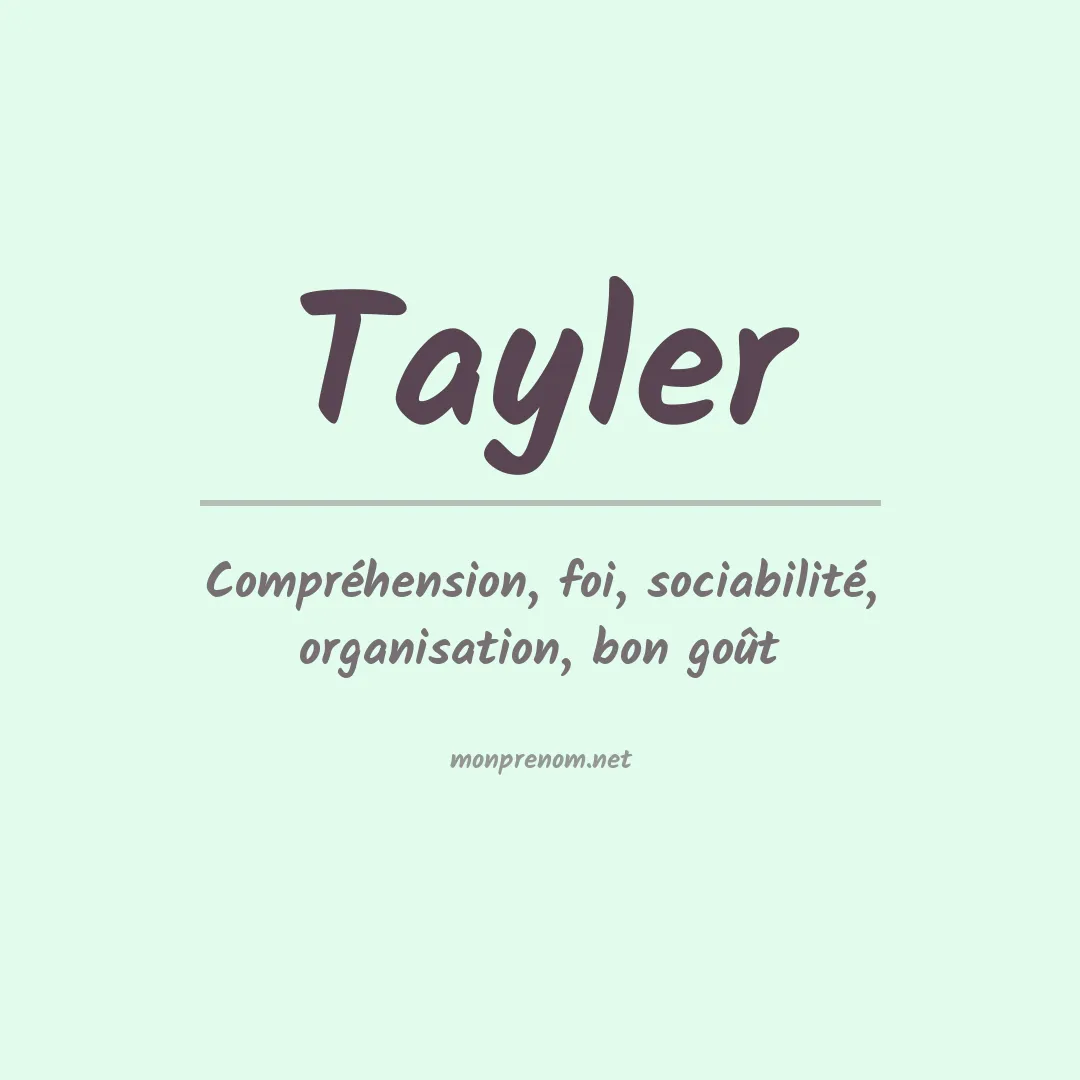 Prénom Tayler