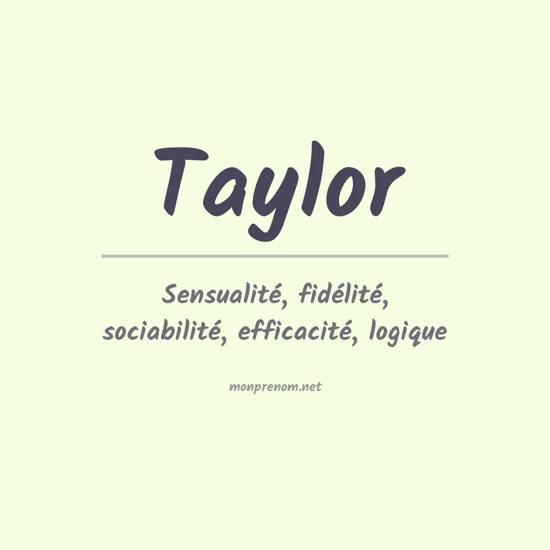 Prénom Taylor