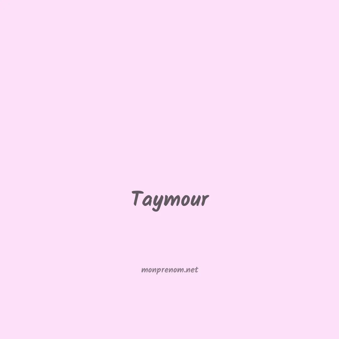 Taymour en chinois