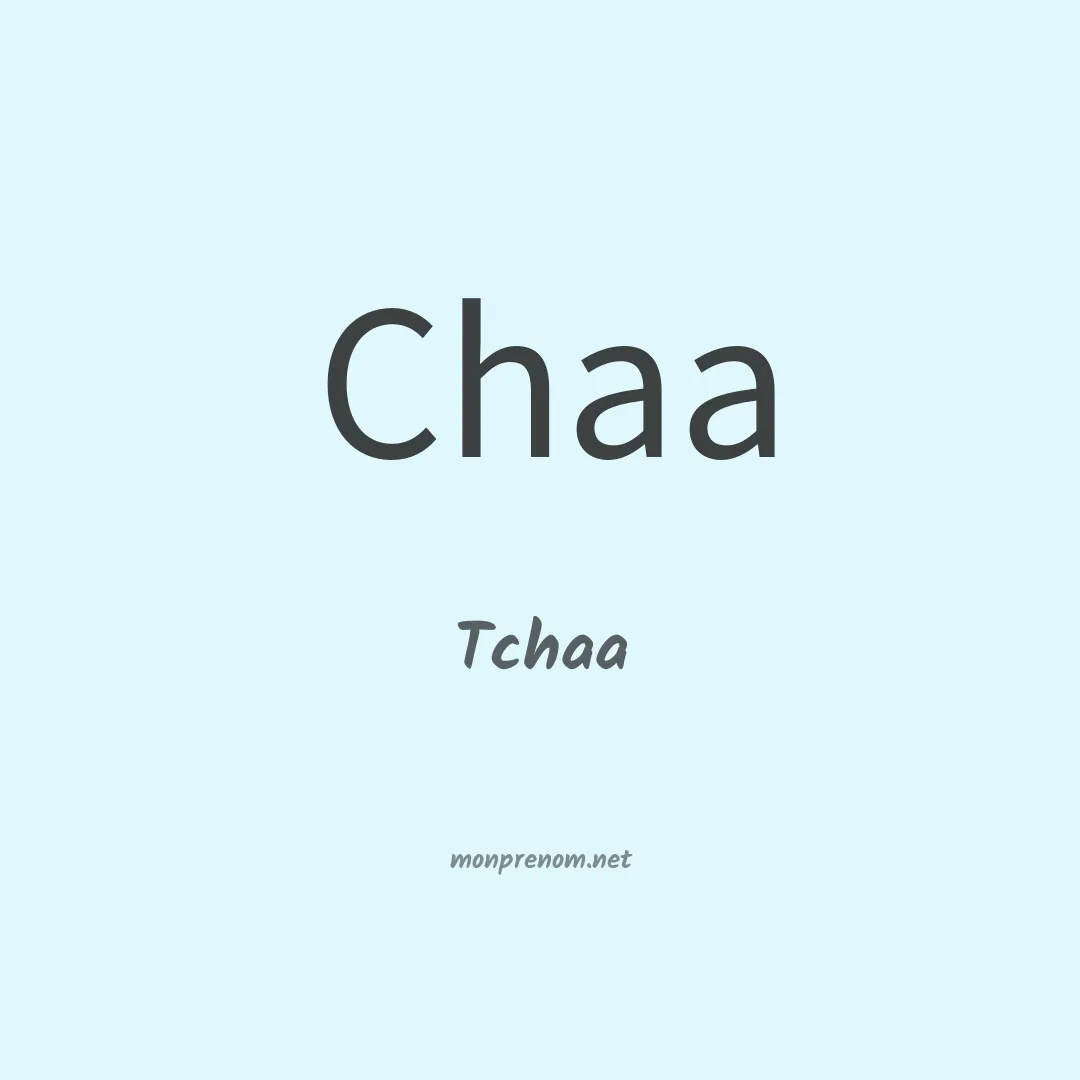 Tchaa en chinois