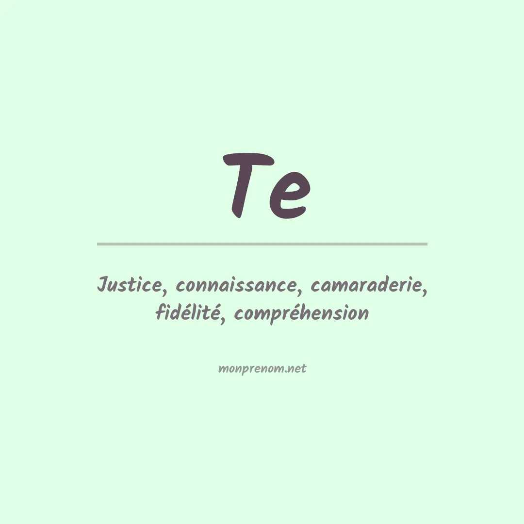 Prénom Te