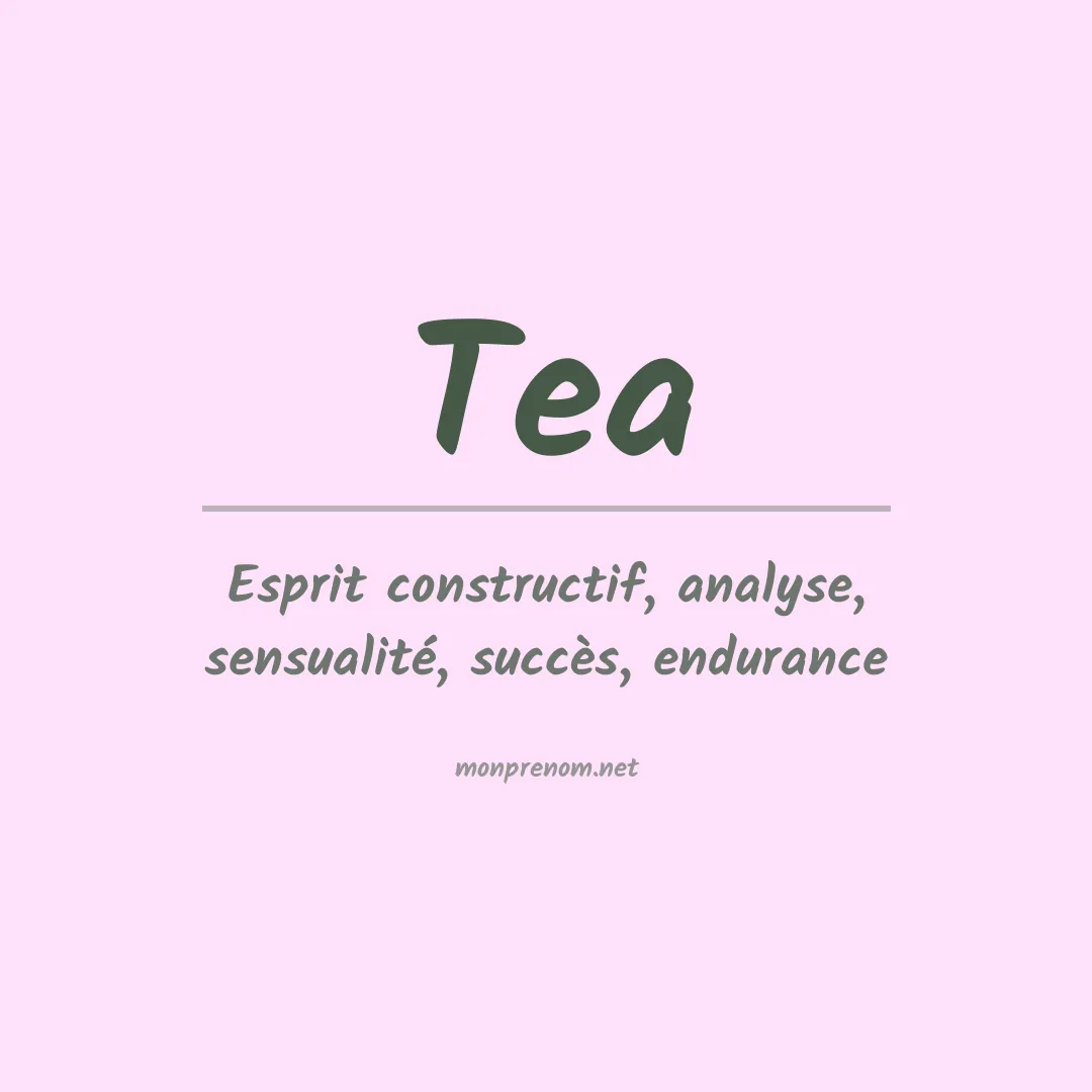 Prénom Tea