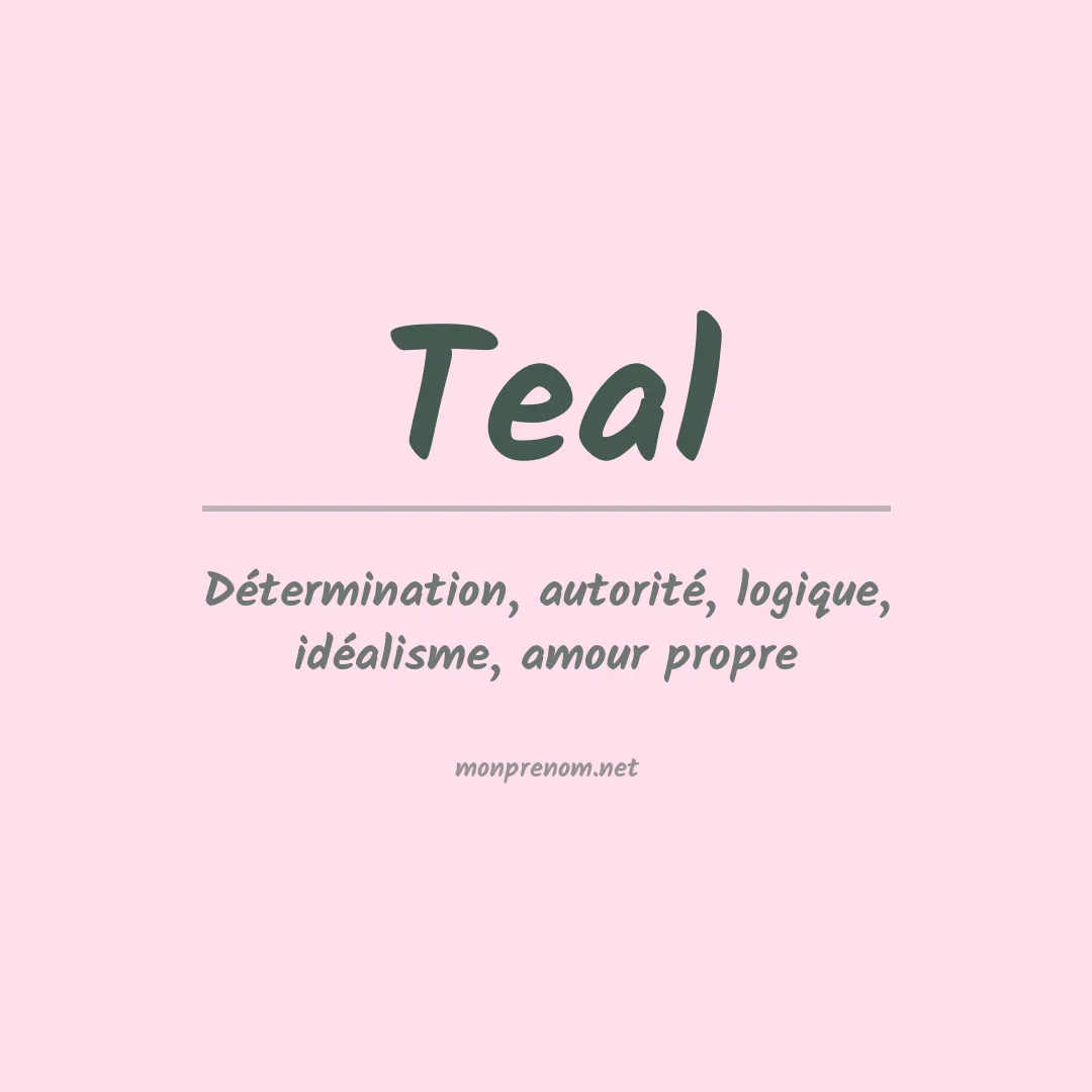 Prénom Teal
