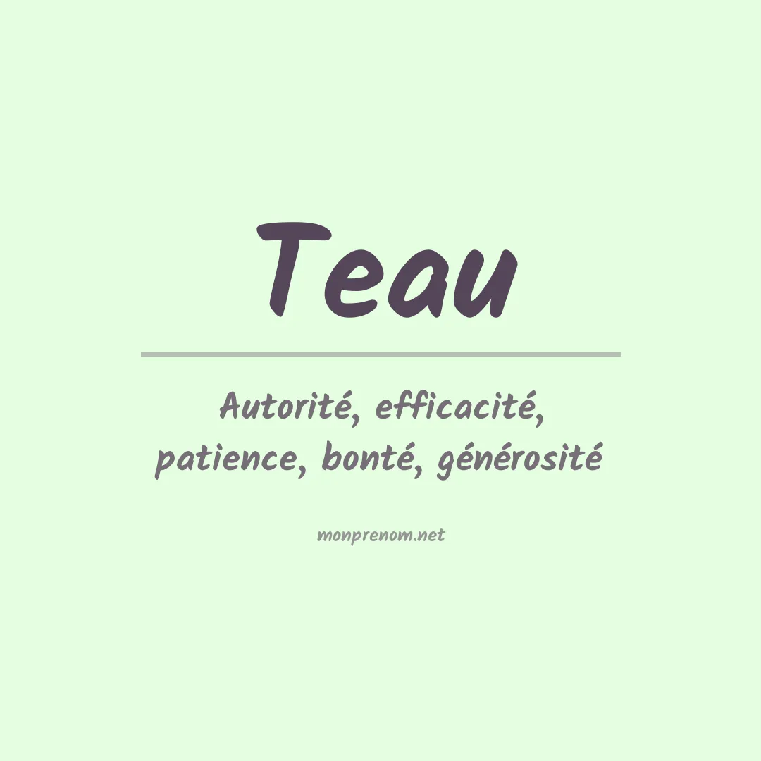 Signification du prénom Teau