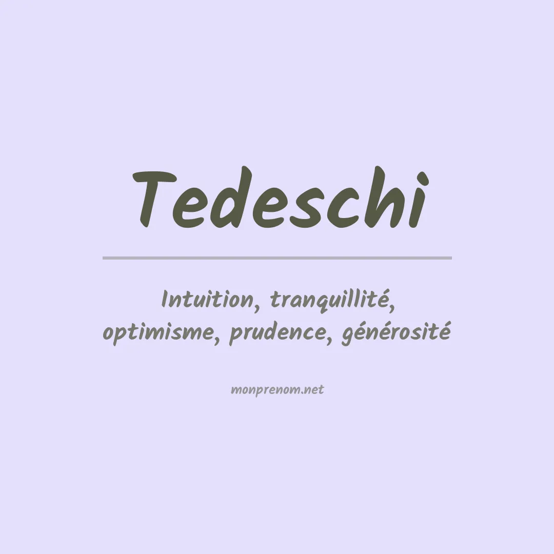 Prénom Tedeschi