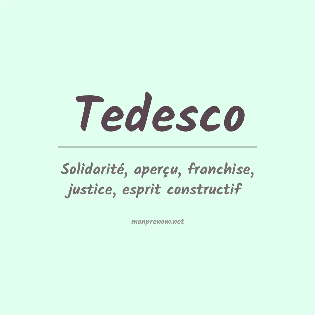 Prénom Tedesco