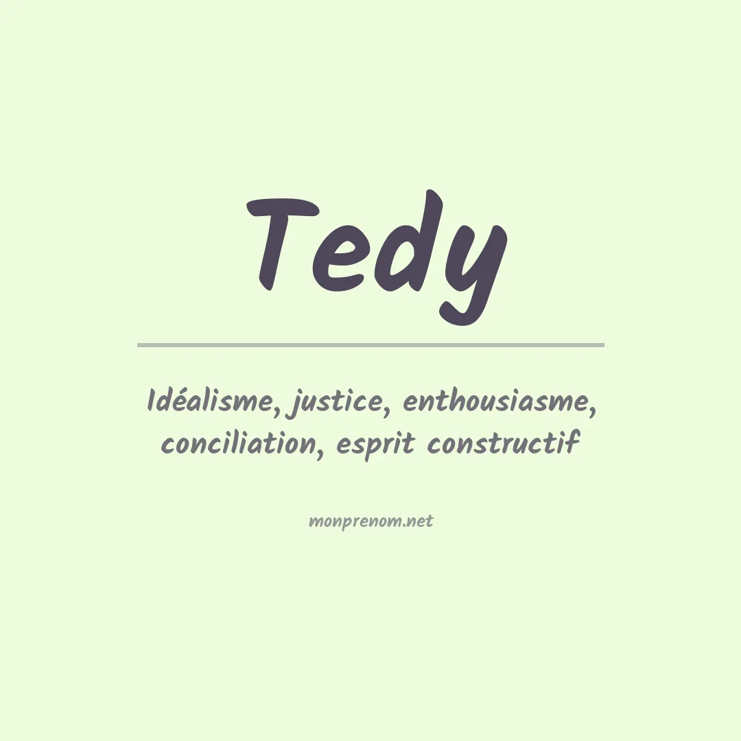 Signification du prénom Tedy