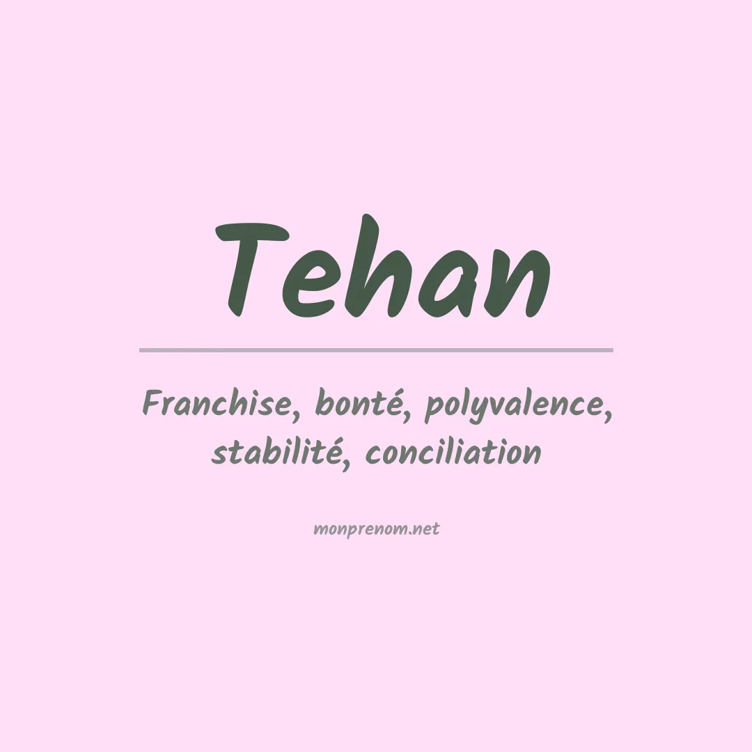 Prénom Tehan