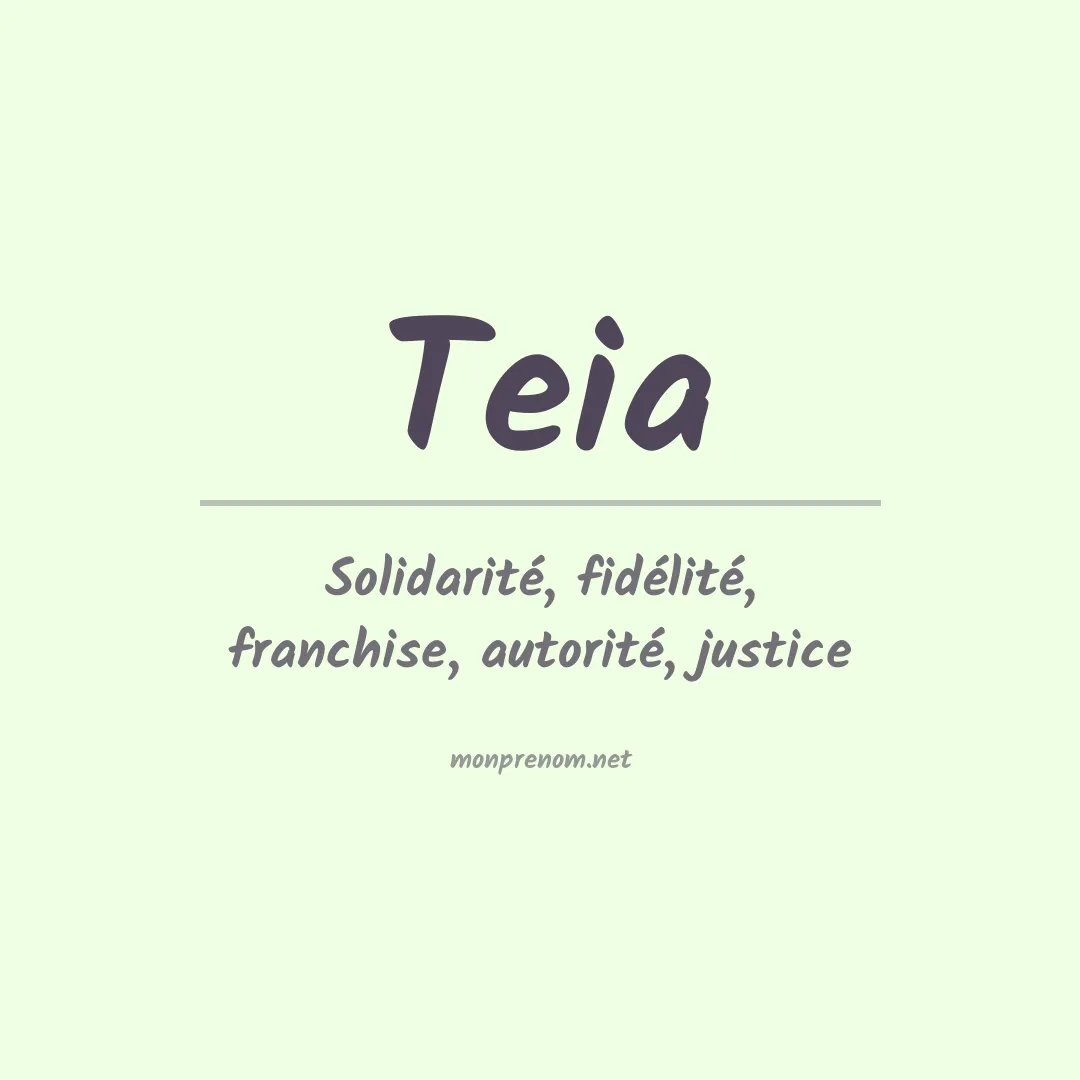 Prénom Teia