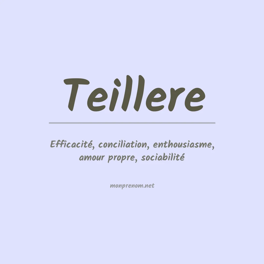 Signification du prénom Teillere
