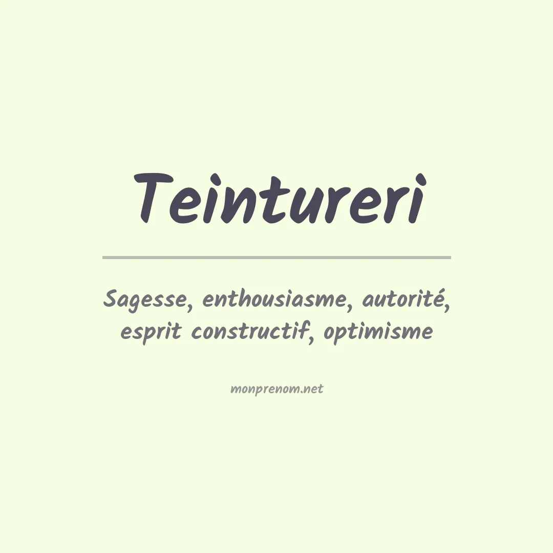 Prénom Teintureri