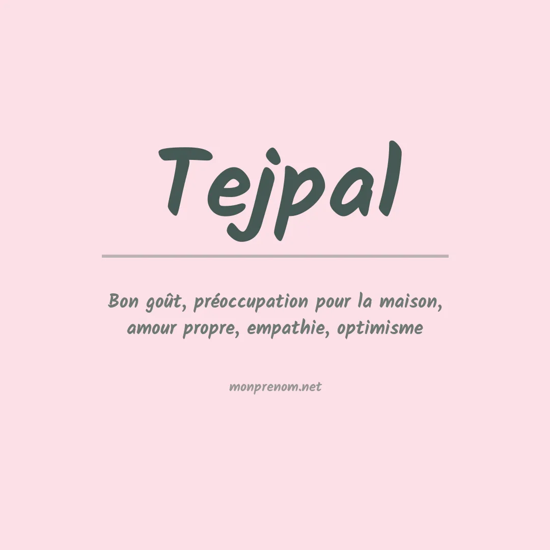 Signification du prénom Tejpal