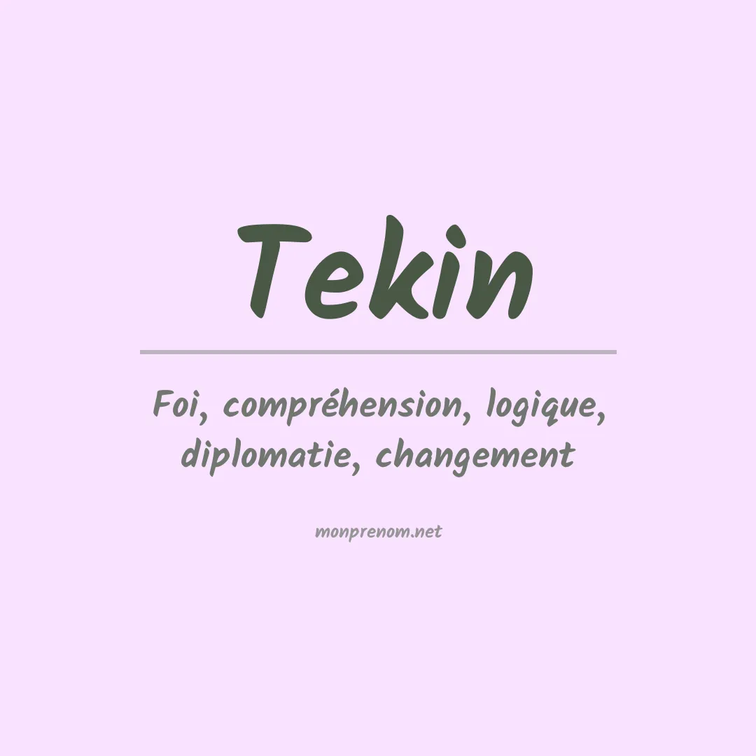 Signification du prénom Tekin