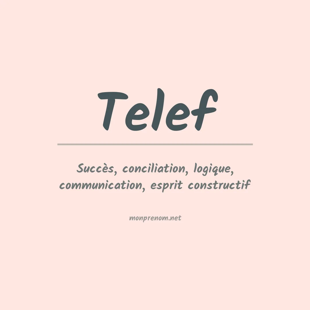 Signification du prénom Telef
