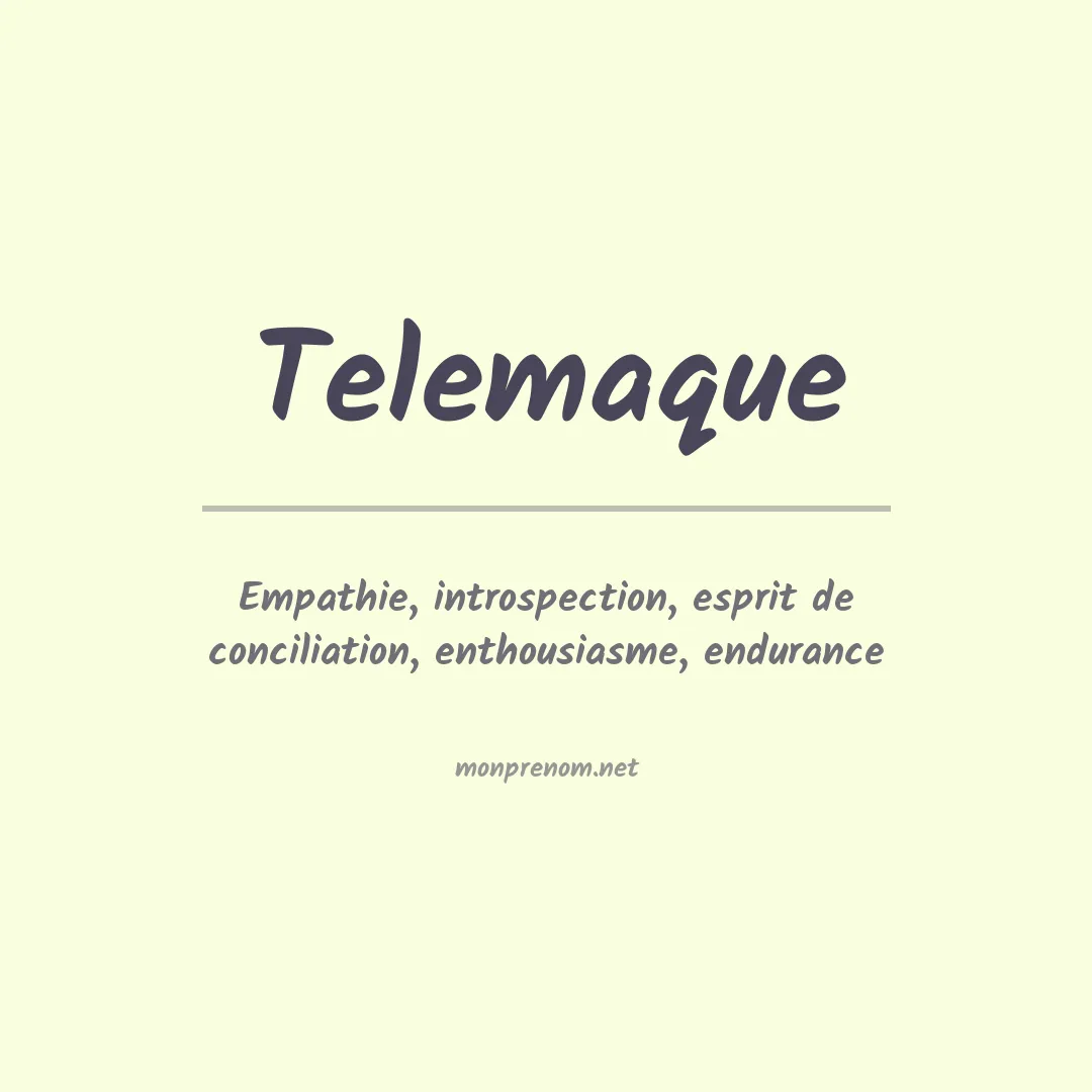 Signification du prénom Telemaque