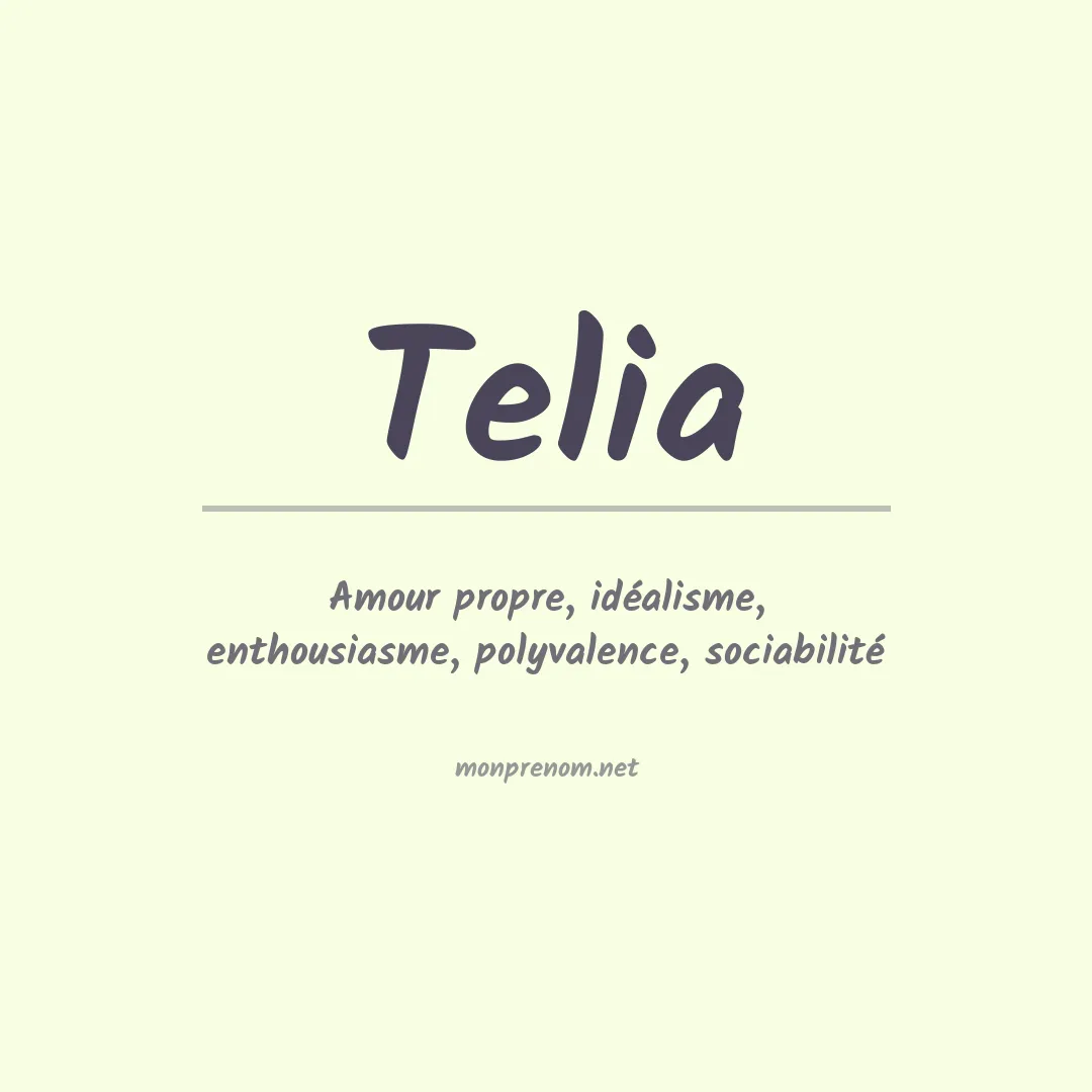 Prénom Telia