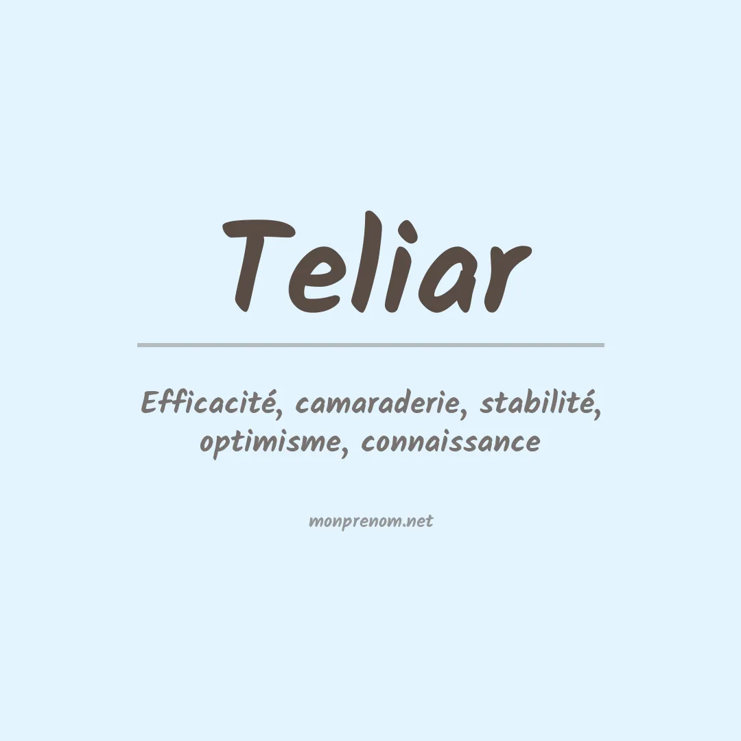 Signification du prénom Teliar
