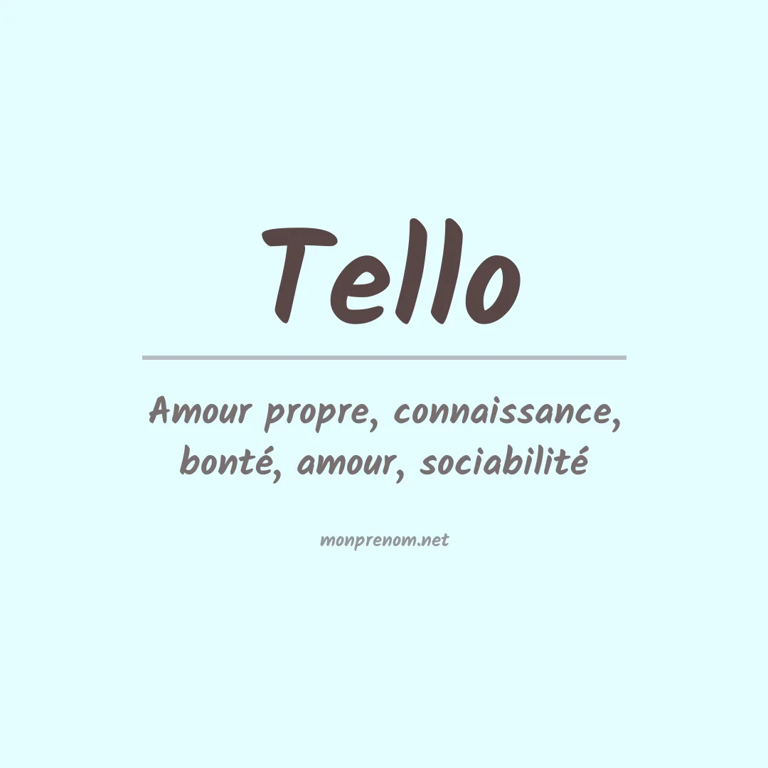 Prénom Tello