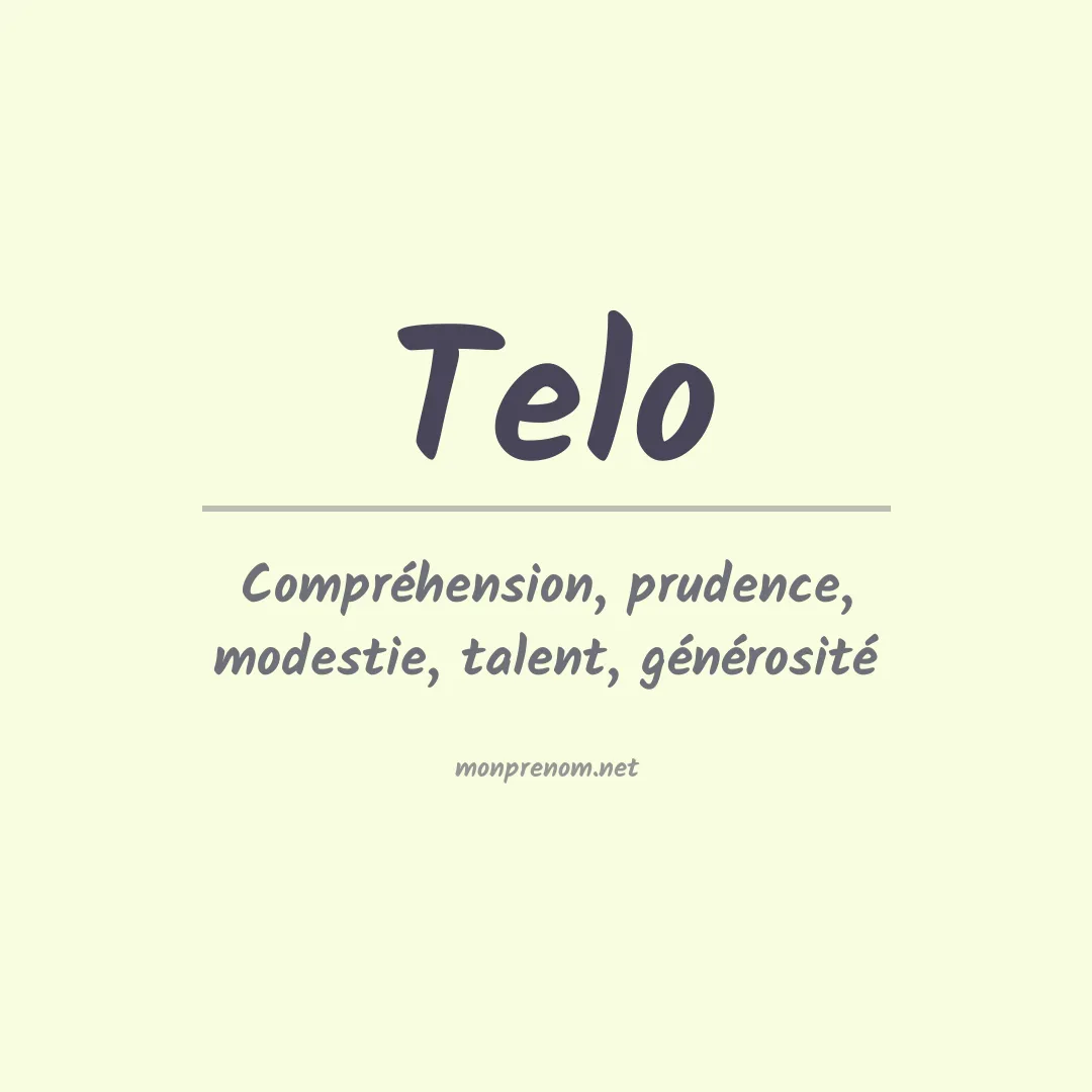 Prénom Telo