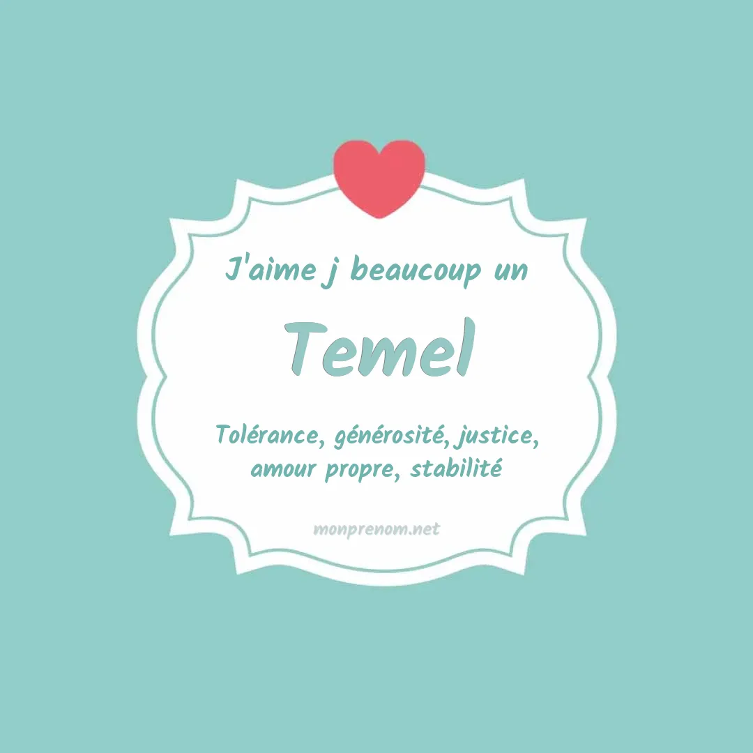 J'aime beaucoup Temel