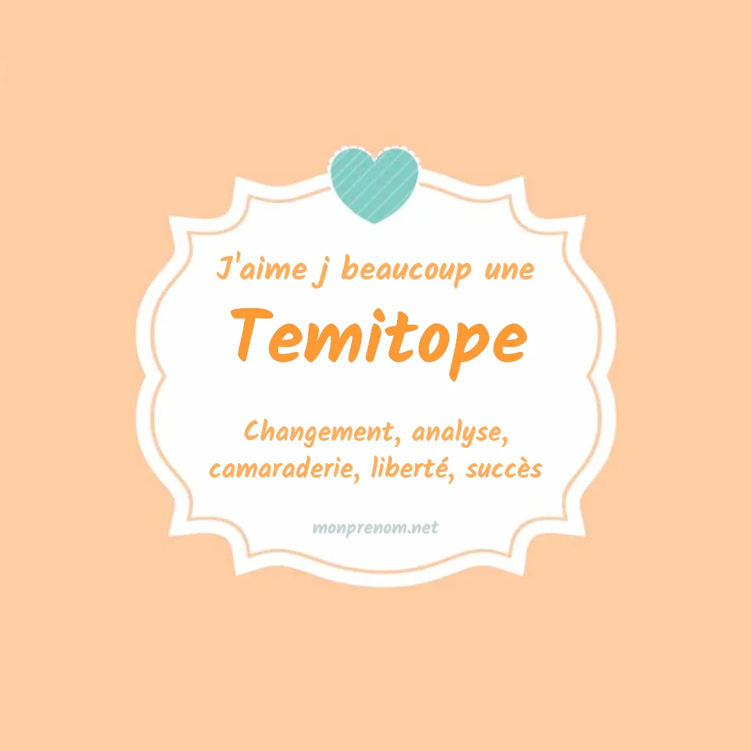 J'aime beaucoup Temitope