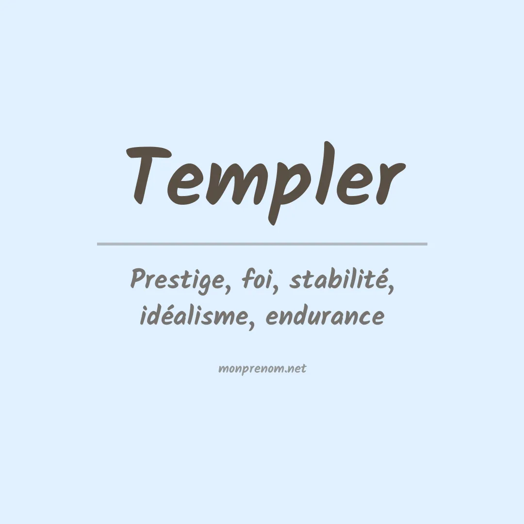 Prénom Templer