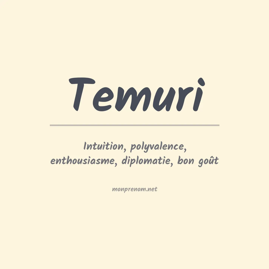 Prénom Temuri