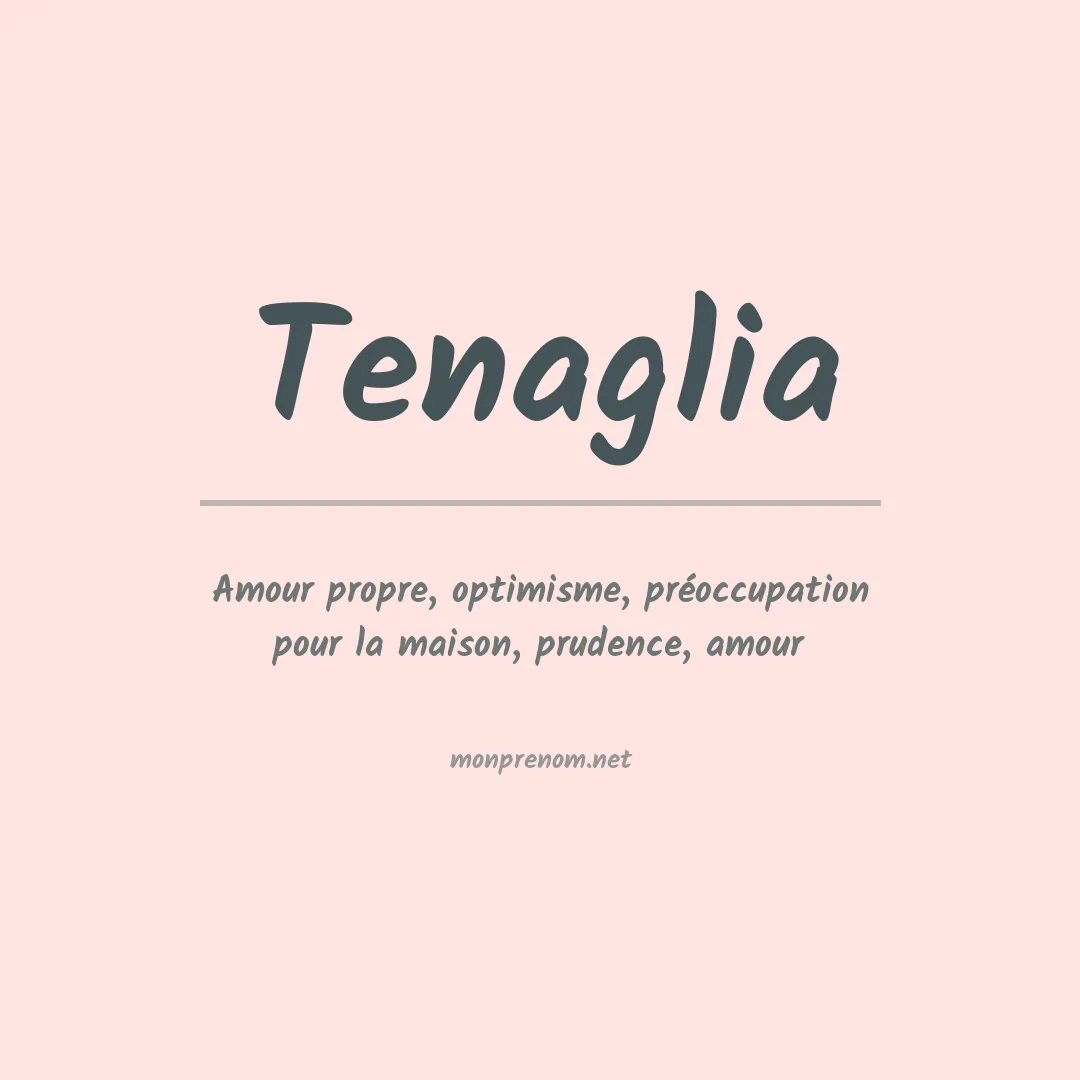 Prénom Tenaglia