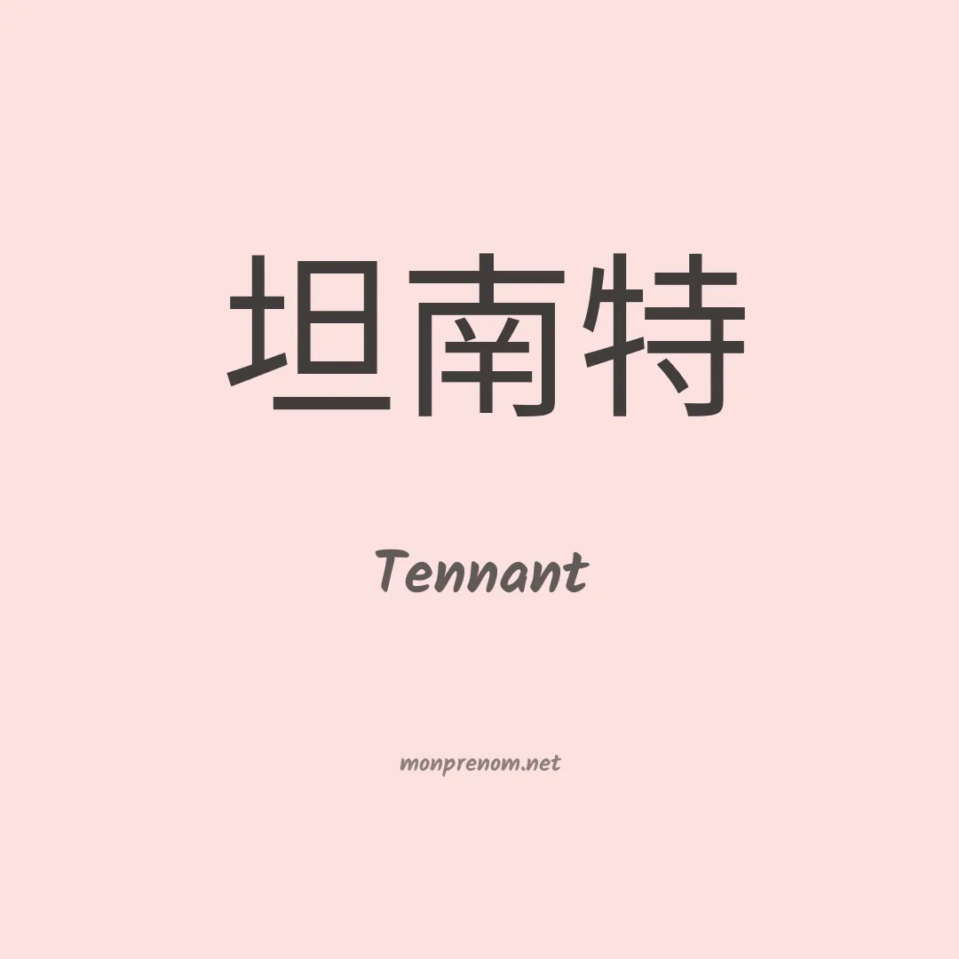 Tennant en chinois