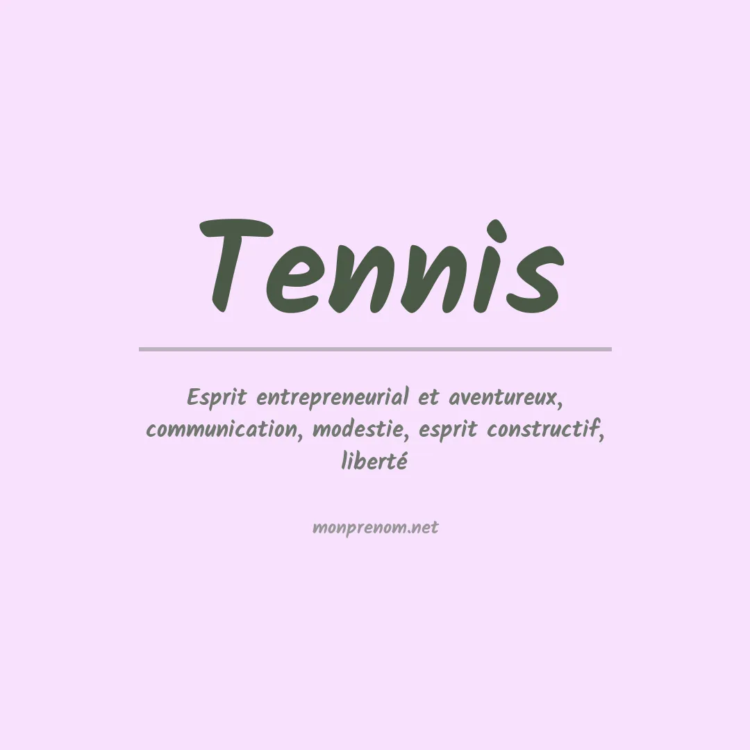 Prénom Tennis