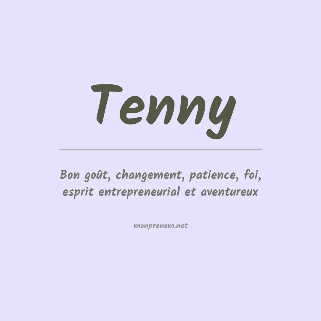 Prénom Tenny