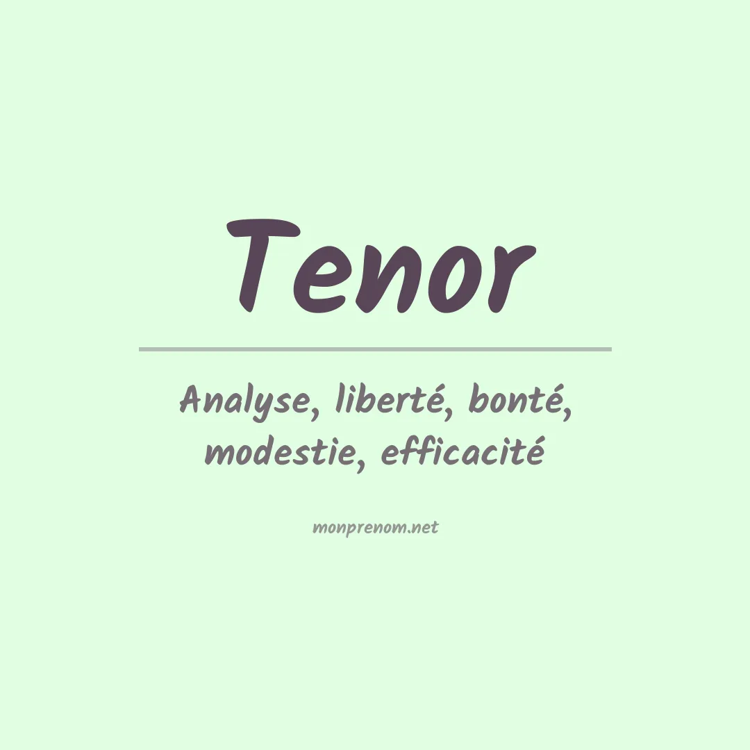 Prénom Tenor