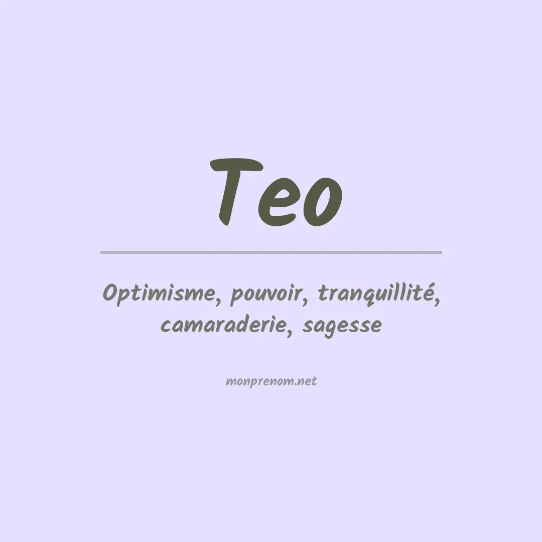 Prénom Teo