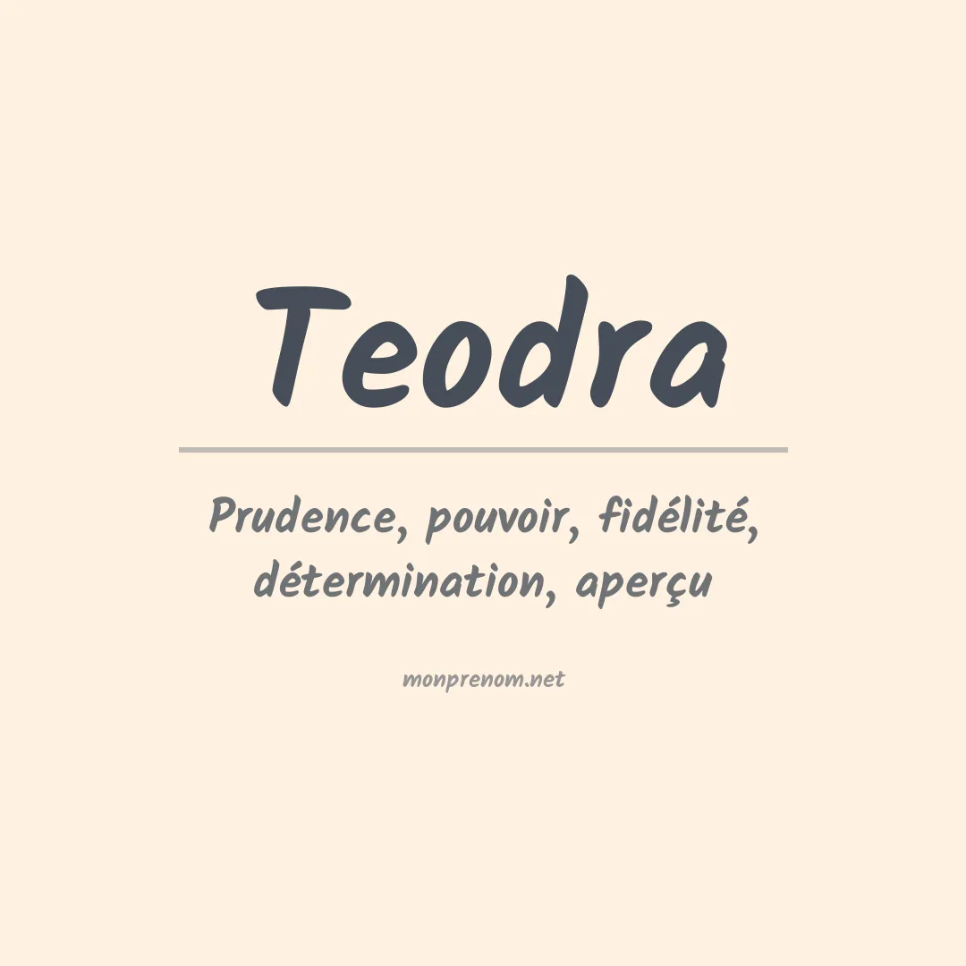 Signification du prénom Teodra