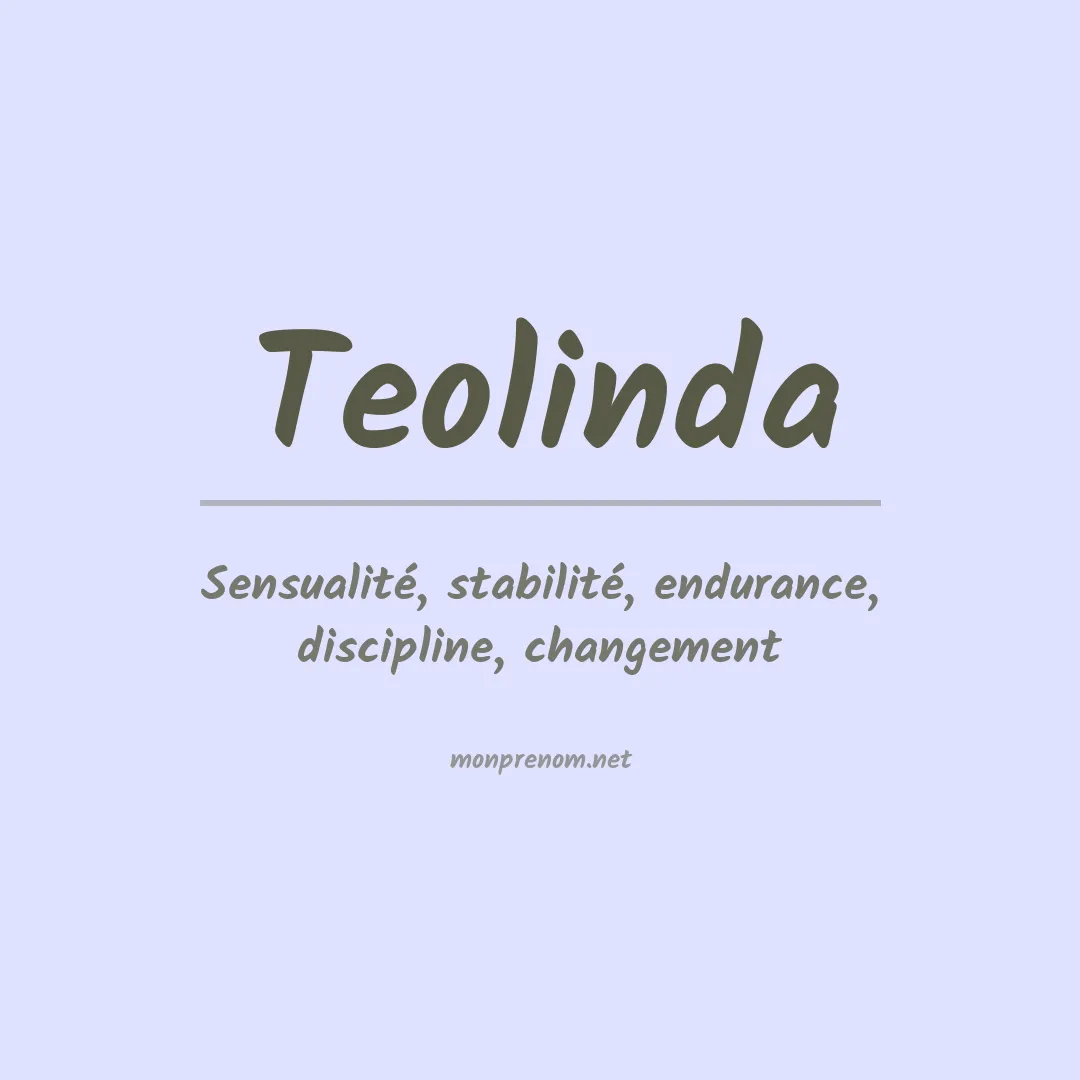 Signification du prénom Teolinda