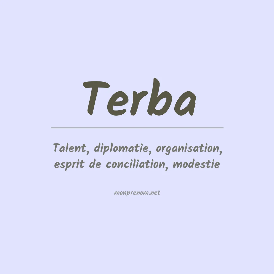 Prénom Terba