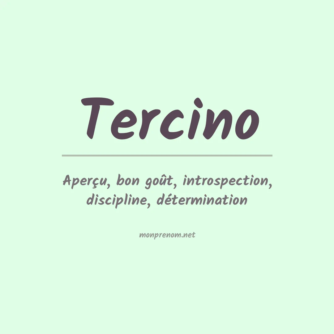 Signification du prénom Tercino
