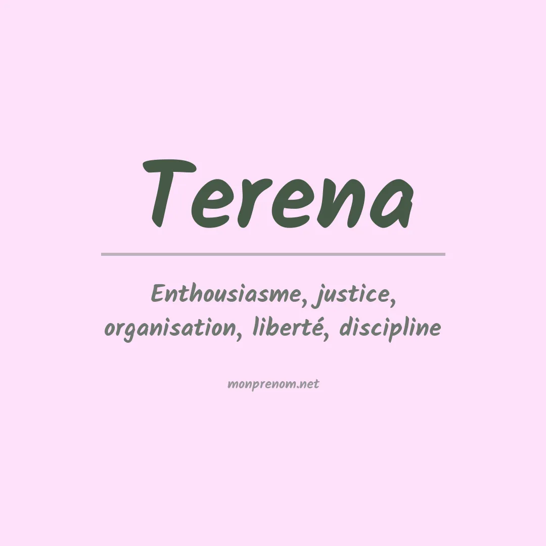 Signification du prénom Terena