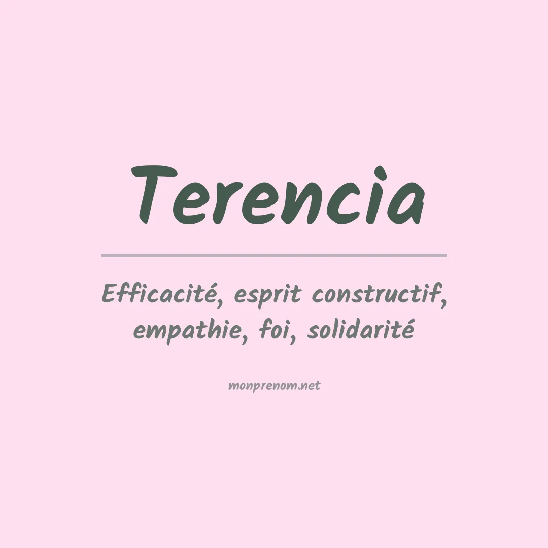 Signification du prénom Terencia