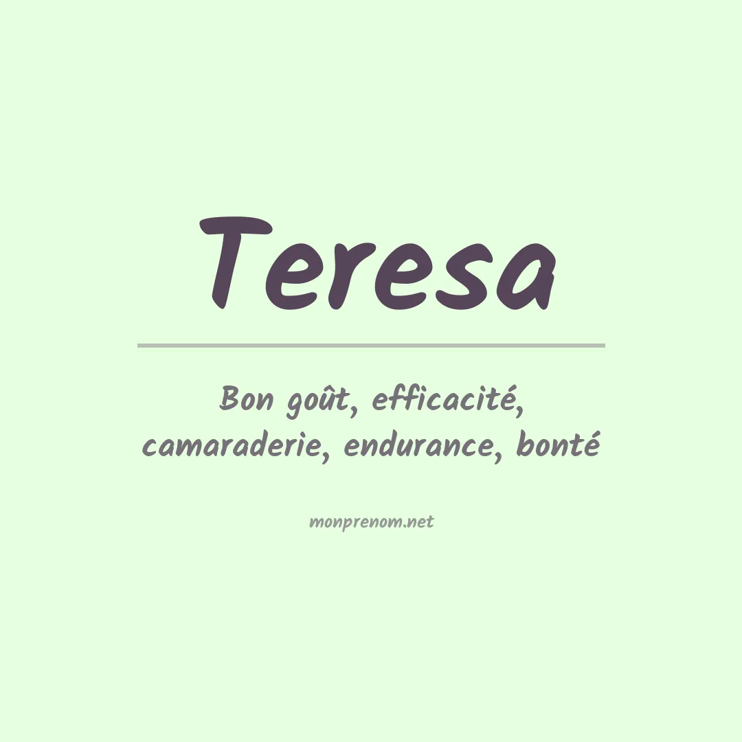 Prénom Teresa