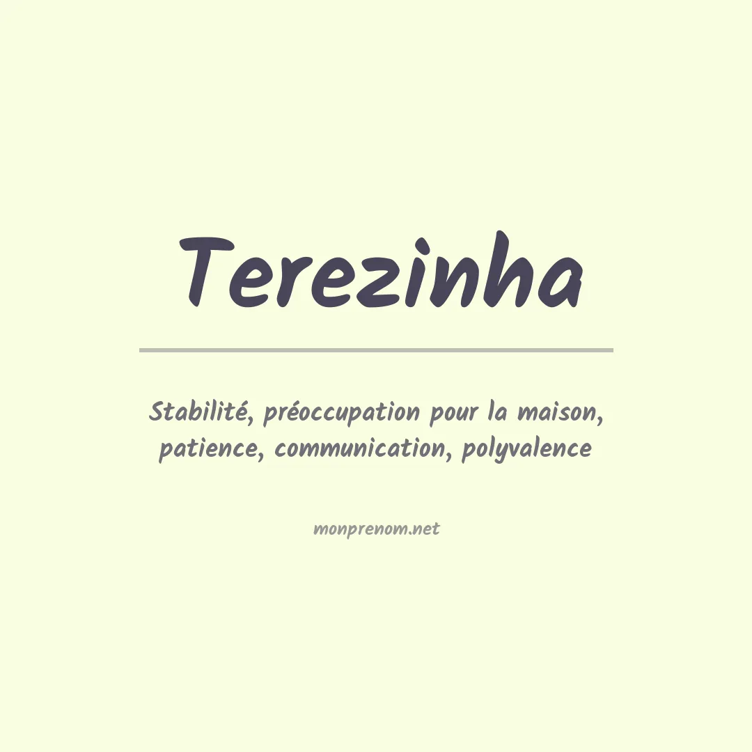 Prénom Terezinha
