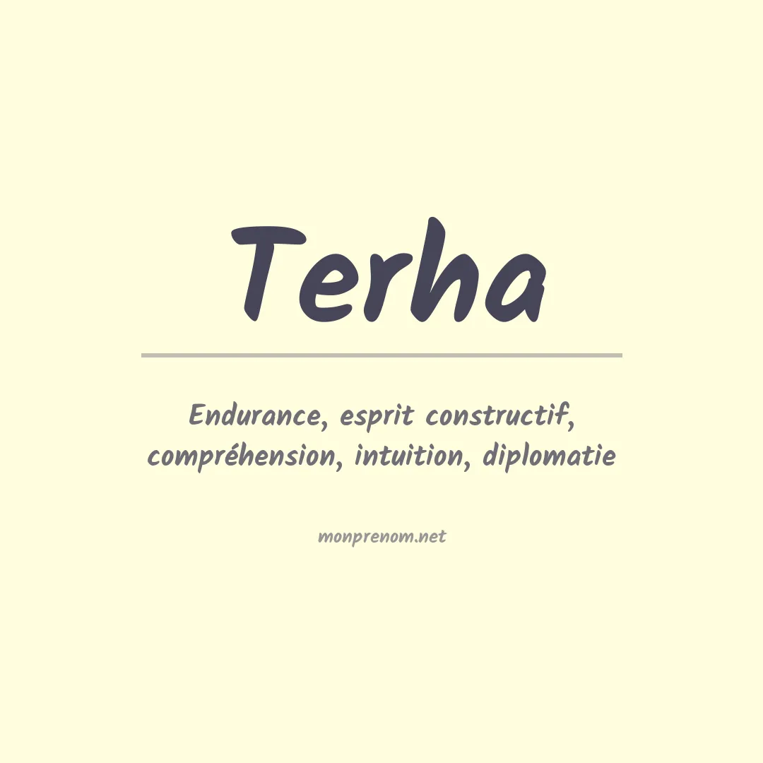 Signification du prénom Terha