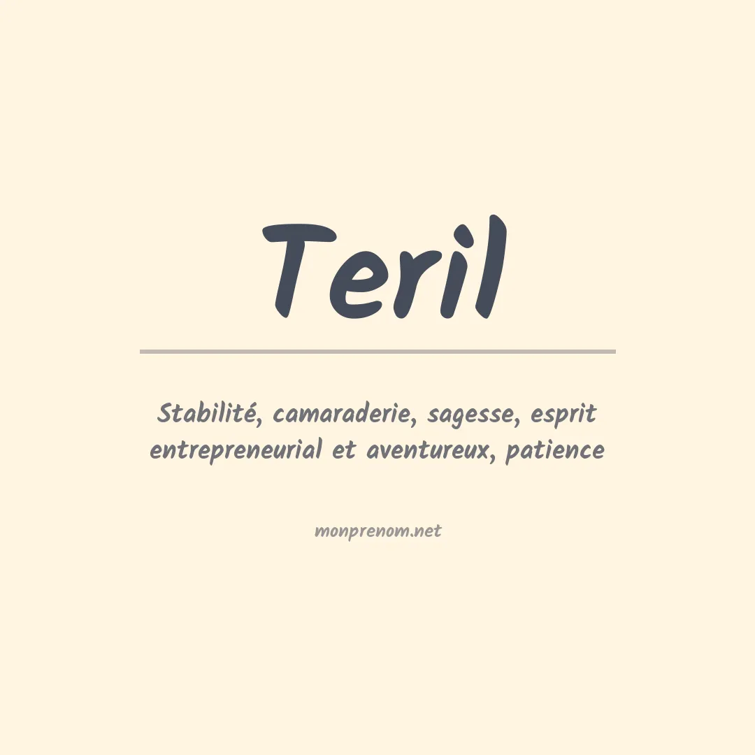 Signification du prénom Teril