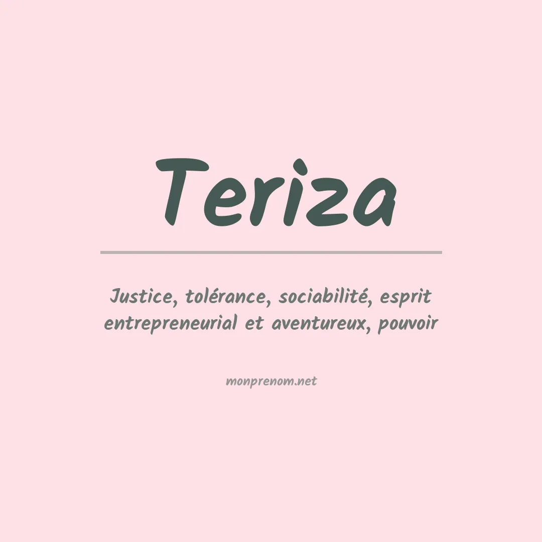 Signification du prénom Teriza